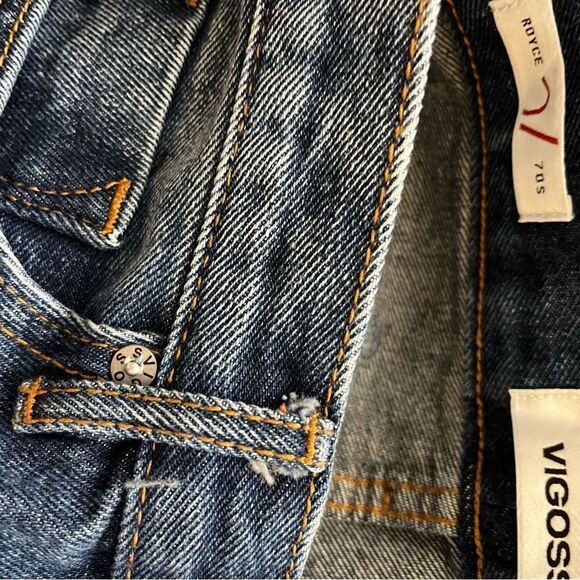 Vigoss Royce / Stitch Fix Jeans Size 25 Blue Denim 70's Wide Leg NWT - Picture 10 of 12